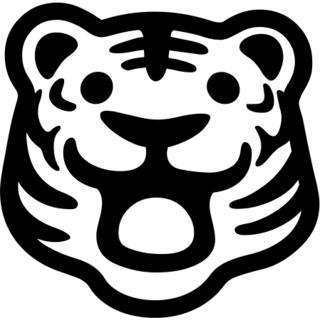 Tiger Face as drawn by Google in Android 4.3