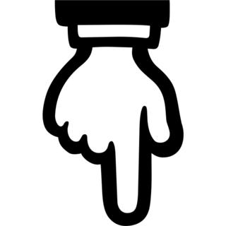 Backhand Index Pointing Down, the design in this release