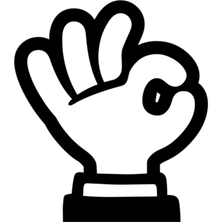 OK Hand as drawn by Google in Android 4.3