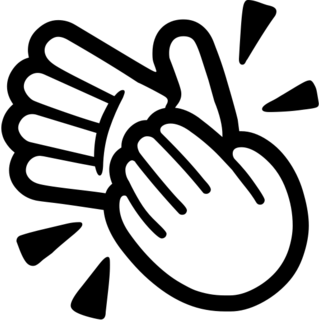 Clapping Hands as drawn by Google in Android 4.3