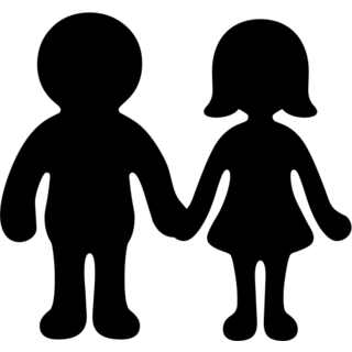 Woman and Man Holding Hands, the previous design