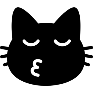 Kissing Cat as drawn by Google in Android 4.3
