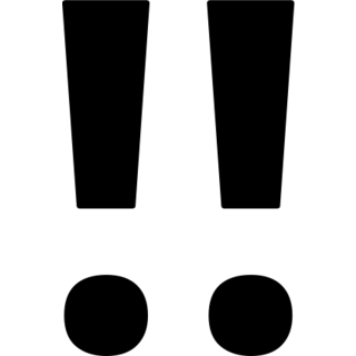 Double Exclamation Mark as drawn by Google in Android 4.3
