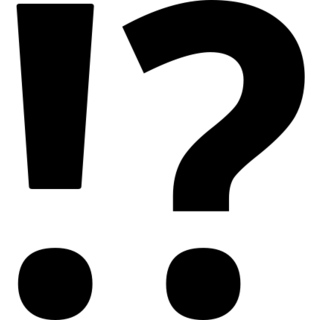 Exclamation Question Mark as drawn by Google in Android 4.3