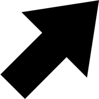 Up-Right Arrow as drawn by Google in Android 4.3