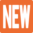 Wort „New“ in Blauem Quadrat as drawn by Google in Android 4.4