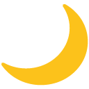 Crescent Moon as drawn by Google in Android 4.4