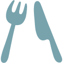 Fork and Knife as drawn by Google in Android 4.4