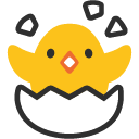 Hatching Chick as drawn by Google in Android 4.4