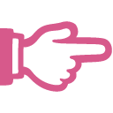 Backhand Index Pointing Right as drawn by Google in Android 4.4