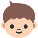 Boy as drawn by Google in Android 4.4