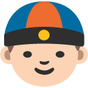 Person with Skullcap as drawn by Google in Android 4.4