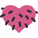 Yellow Heart as drawn by Google in Android 4.4