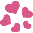 Revolving Hearts as drawn by Google in Android 4.4