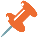 Pushpin as drawn by Google in Android 4.4