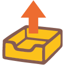 Outbox Tray as drawn by Google in Android 4.4