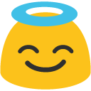 Smiling Face with Halo, the design in this release