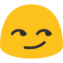 Visage Avec Un Sourire Malin as drawn by Google in Android 4.4