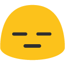 Expressionless Face as drawn by Google in Android 4.4