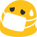 Face with Medical Mask as drawn by Google in Android 4.4