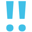 Double Exclamation Mark as drawn by Google in Android 4.4