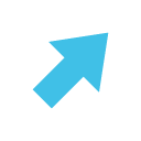 Up-Right Arrow as drawn by Google in Android 4.4