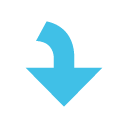 Right Arrow Curving Down, the previous design