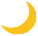 Crescent Moon as drawn by Google in Android 5.0