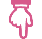 Backhand Index Pointing Down, the design in this release