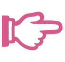 Backhand Index Pointing Right as drawn by Google in Android 5.0