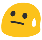Downcast Face with Sweat as drawn by Google in Android 5.0