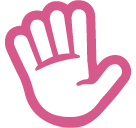 Raised Hand as drawn by Google in Android 5.0