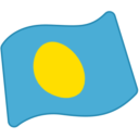 Flag: Palau as drawn by Google in Android 6.0.1