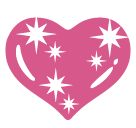Funkelndes Herz as drawn by Google in Android 6.0.1