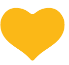 Yellow Heart as drawn by Google in Android 6.0.1