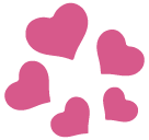 Revolving Hearts as drawn by Google in Android 6.0.1
