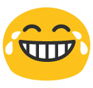 Face with Tears of Joy as drawn by Google in Android 6.0.1
