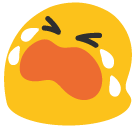 Loudly Crying Face, the previous design