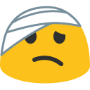 Face with Head-Bandage as drawn by Google in Android 6.0.1