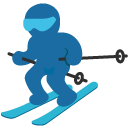 Skier as drawn by Google in Android 6.0.1