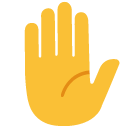 Raised Hand as drawn by Google in Android 6.0.1