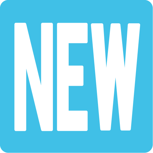 Wort „New“ in Blauem Quadrat as drawn by Google in Android 7.0