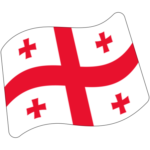 Flag: Georgia as drawn by Google in Android 7.0