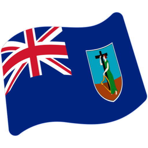 Bandeira: Montserrat as drawn by Google in Android 7.0