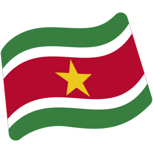 Flag: Suriname as drawn by Google in Android 7.0