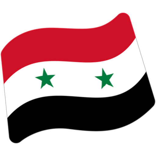 Flag: Syria as drawn by Google in Android 7.0
