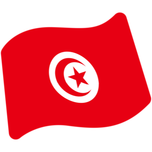 Flag: Tunisia as drawn by Google in Android 7.0