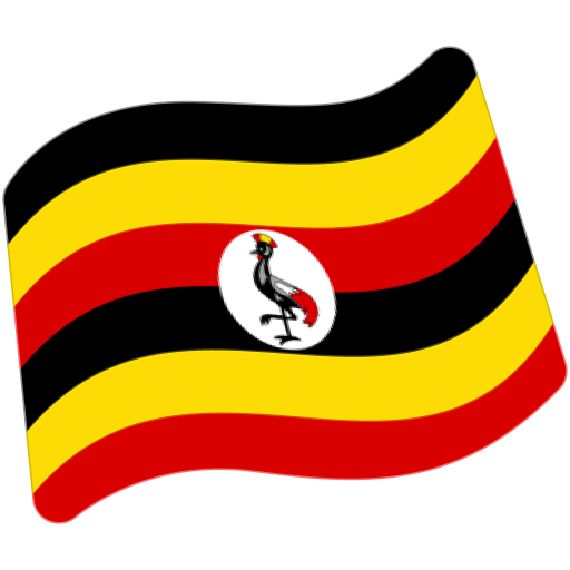 Flag: Uganda as drawn by Google in Android 7.0