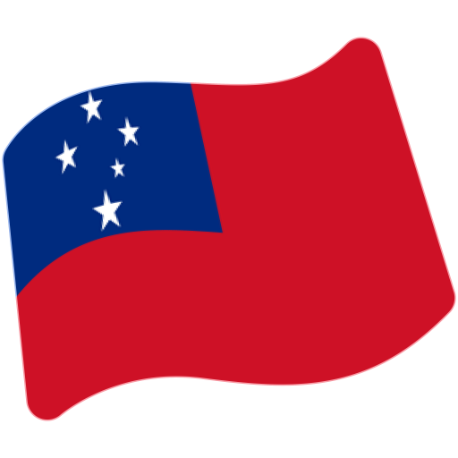 Flag: Samoa as drawn by Google in Android 7.0