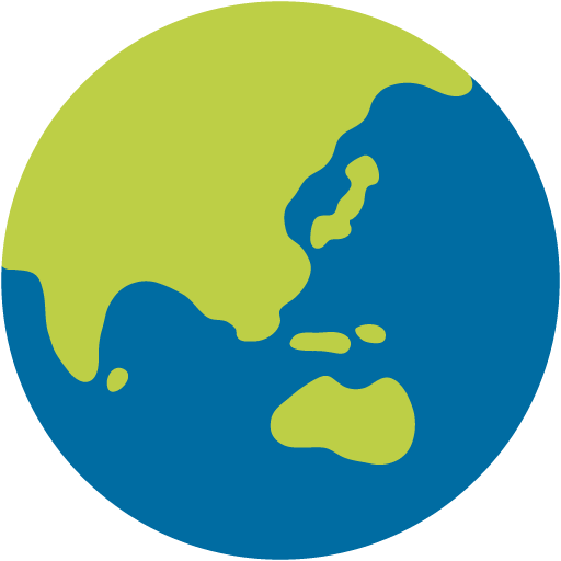 Globe Showing Asia-Australia, the design in this release